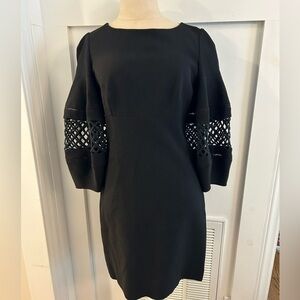 Carolina Herrera Balloon sleeve cutout little black dress